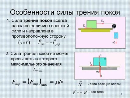 Как найти силу трения покоя
