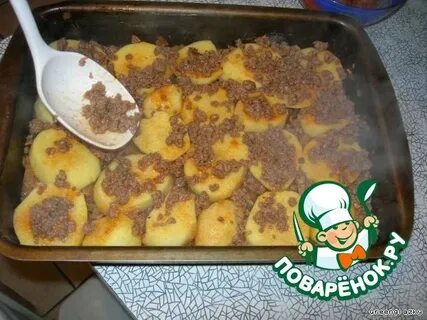 Картошка с фаршем и молоком