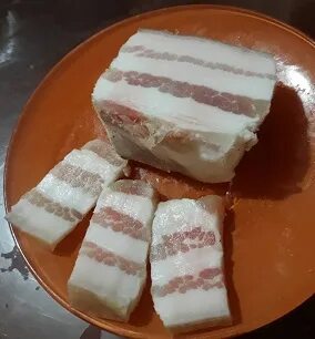 Самое вкусное сало сухим способом