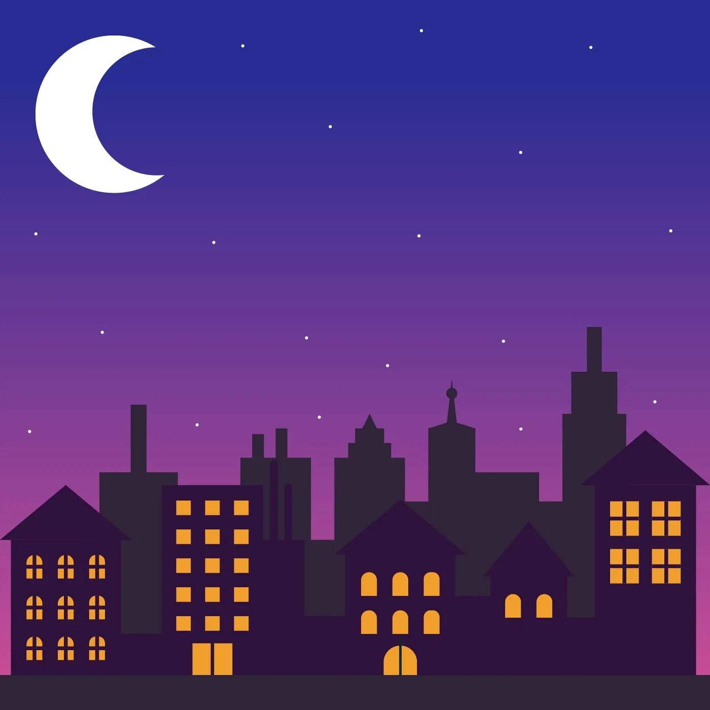 Flat night. Ночной город мультяшный. Ночь в векторной графике. Ночной город Векторная Графика. Ночной город рисунок.