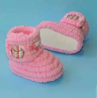 Тапочки детские из пряжи