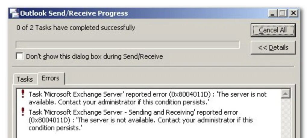 Outlook send and receive progress что это. 0x8004011d ошибка. Ошибка Outlook. Ошибка MS Outlook. Recipient address rejected