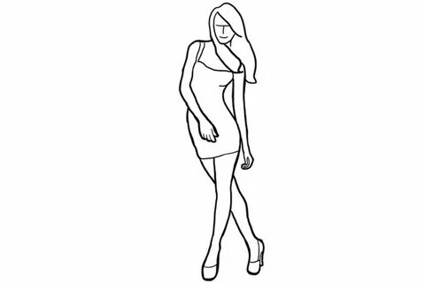 Как нарисовать стоящую девушку