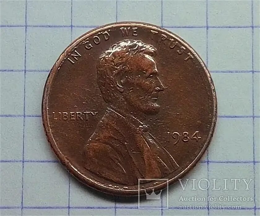 США 1 цент 1984 d.