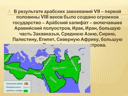 Арабские завоевания таблица история 6 класс
