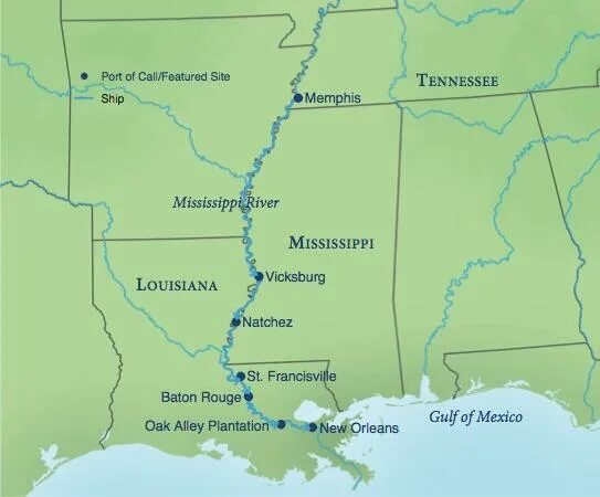 Города сша на берегах миссисипи. Река Миссисипи на карте. Новый Орлеан река Миссисипи на карте. Миссисипи и Миссури на карте.
