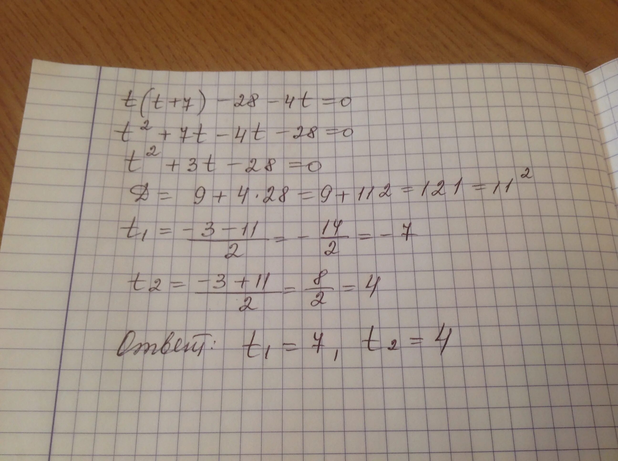 4t+7t+23 122. T**2 - 4t + 4. 6t+4=7t+15. 8t + 2 - (5 + 7t) - 4t.