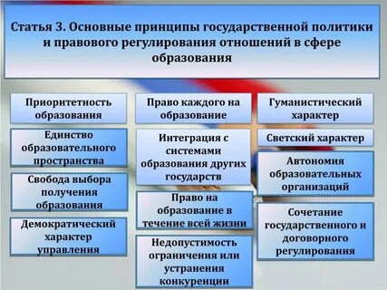 Принципы правового регулирования системы образования