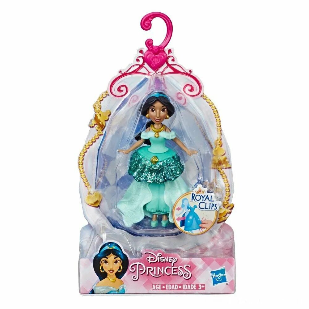 Купить принцесс дисней. Кукла Hasbro Disney Princess Royal clips, 9 см, e3049.