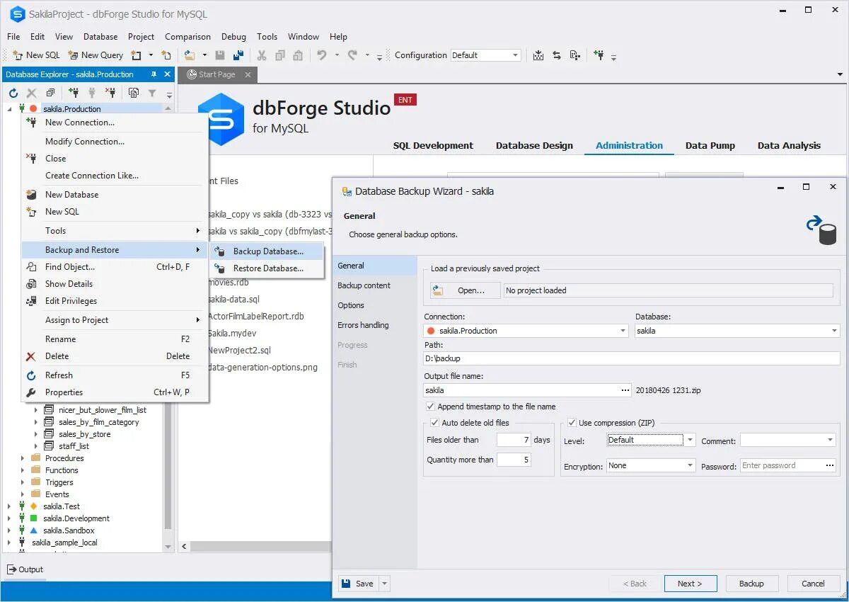 Connection close sql. Dbforge for mysql. dbforge studio. mysql backup базы. резервное копирование mysql.