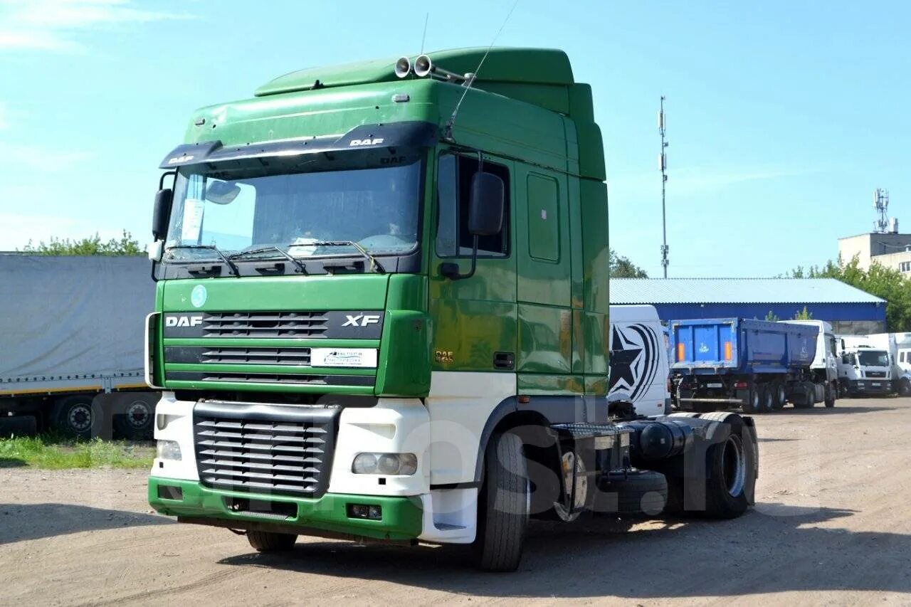 DAF 95.480. КАМАЗ Даф. DAF Trucks. Зеленый XF. Купить седельный тягач даф бу