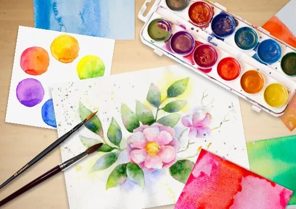 Гуашь акварель. Краски для рисования. Акриловые краски гуашь. Краски детские. Гуашь и акварель.