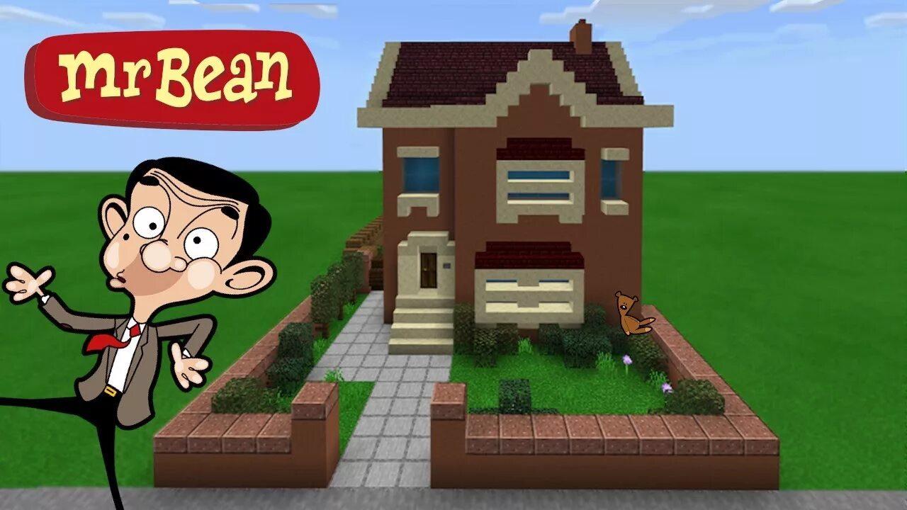 Mr Bean House. Мистер Бин майнкрафт. Мистер Бин постройка дома. Бин Хаус человек.