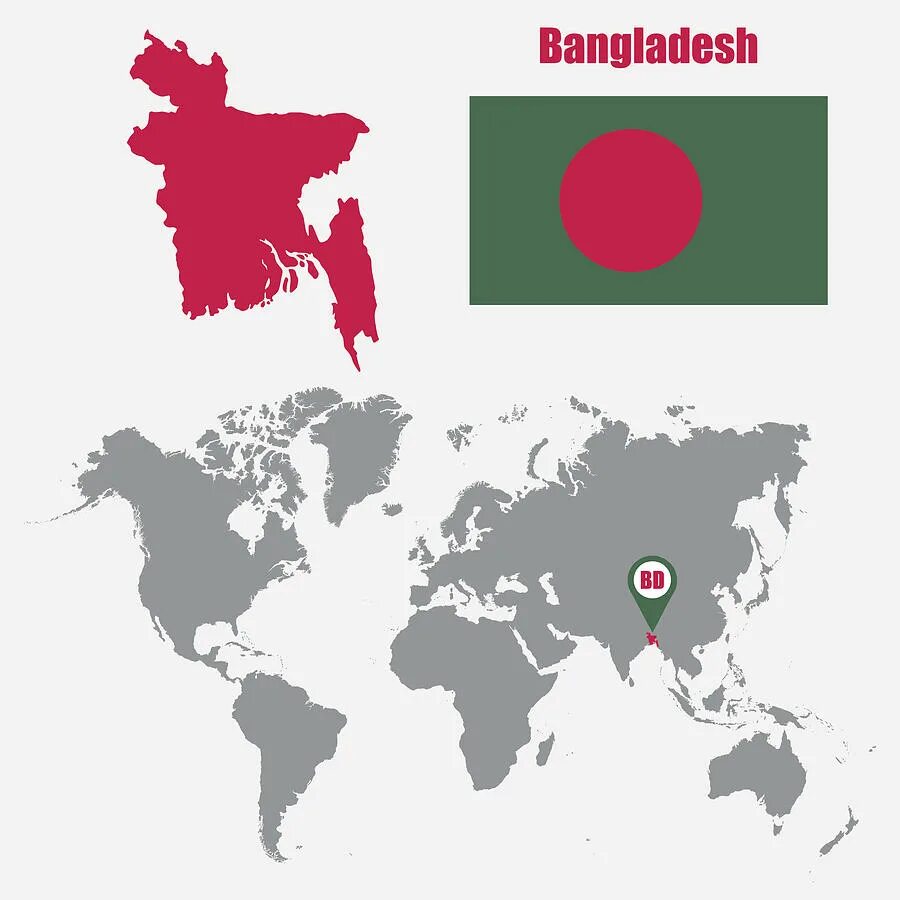 Бангладеш столица какого государства где находится. Народная Республика Бангладеш на карте. Бангладеш территория на карте. Бангладеш на картеарте.