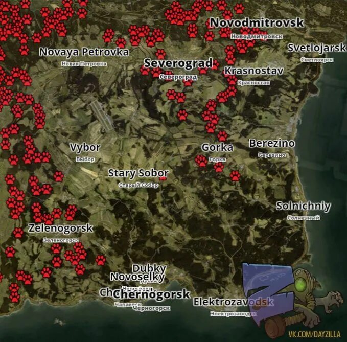 Где найти свечу в dayz. Dayz карта военных баз.