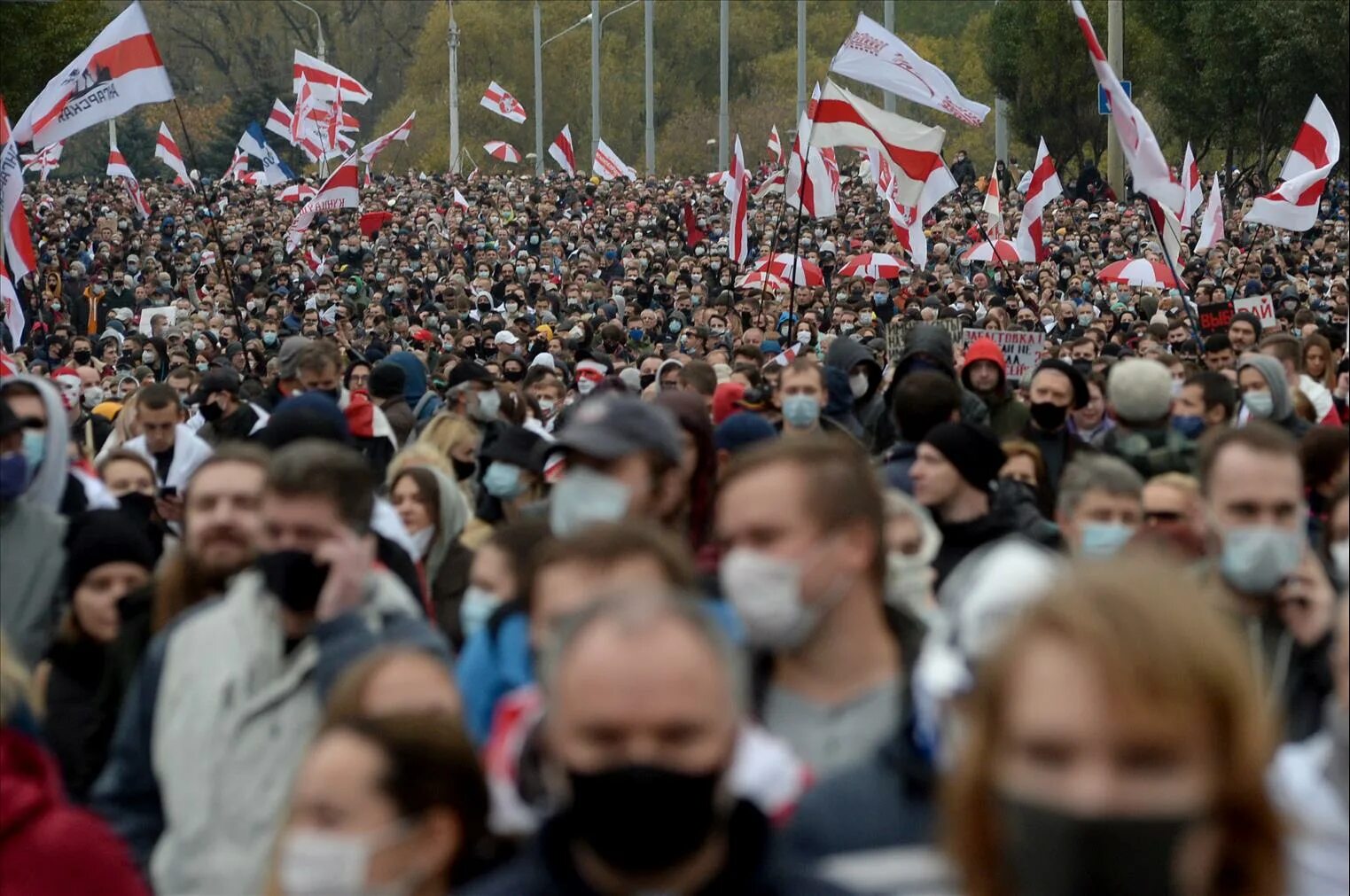 Минском окончание. Georgia supporting Belarusian people on protests.