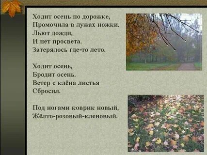 Осень осень лес остыл слова