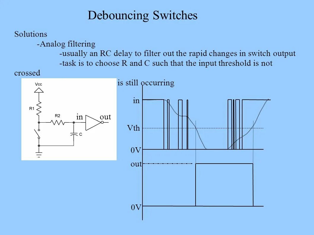 Switch Debouncing. Аналоговый фильтр. Debounce delay. Debounce vs Throttle. Without delay