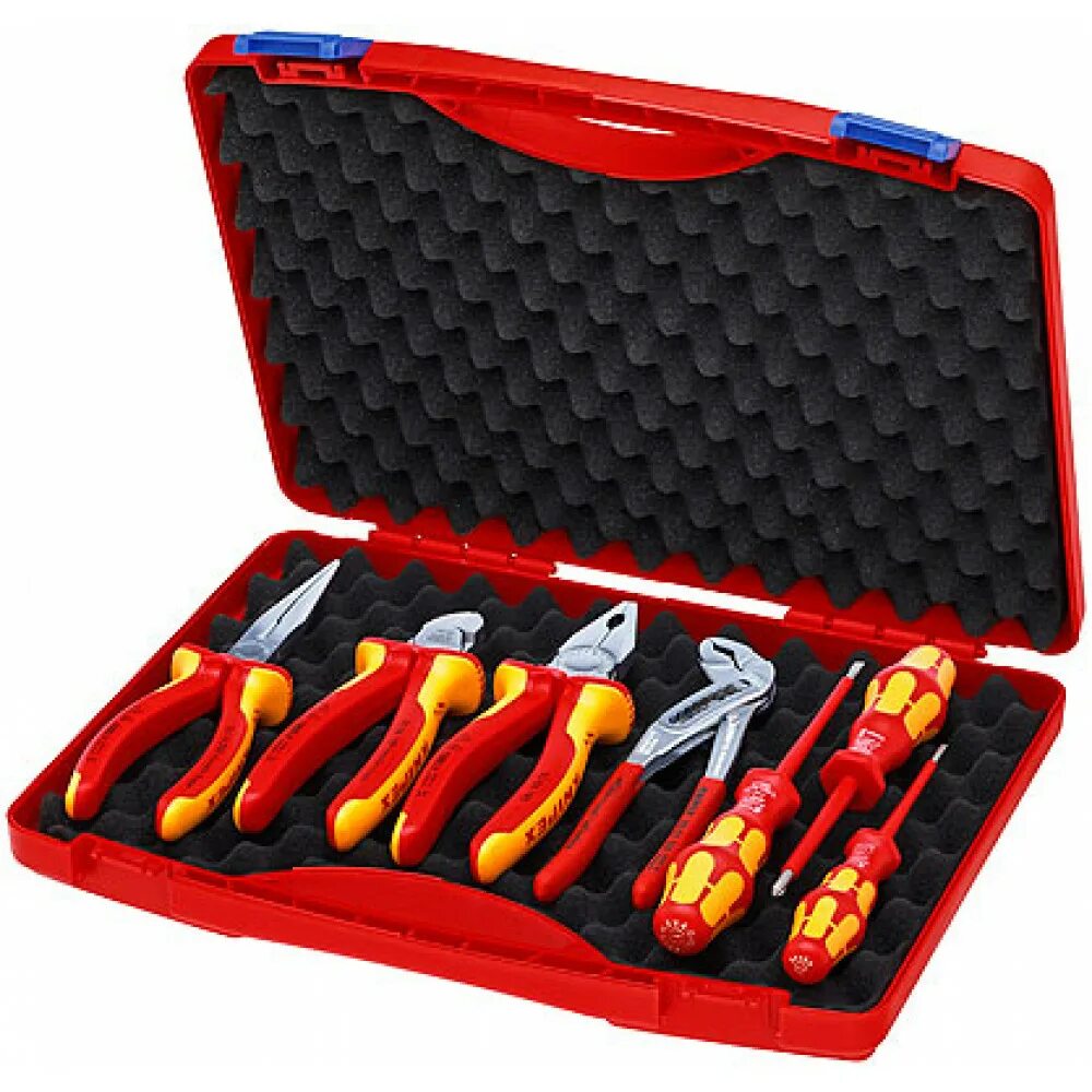 Knipex KN-002115. Набор инструментов Книпекс чемодане. Чемодан для инструмента Knipex KN-002115le. Набор электрика Книпекс.