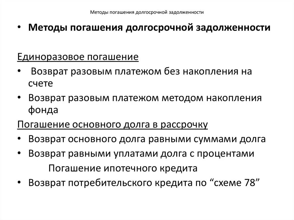 Способы погашения долгов. Способы погашения долга. Способ погашения основного долга. Методы погашения государственного долга. Способы погашения просроченной задолженности.