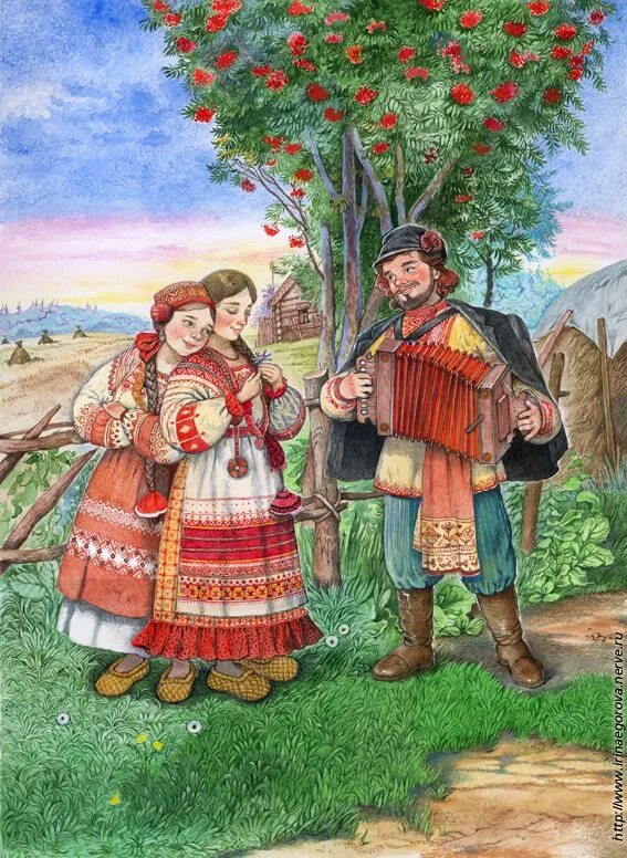 Иллюстрация русской народной песни. Семик праздник на руси. Иллюстрация русской народной песни. Хоровод иллюстрация. Иллюстрация русской народной песни.