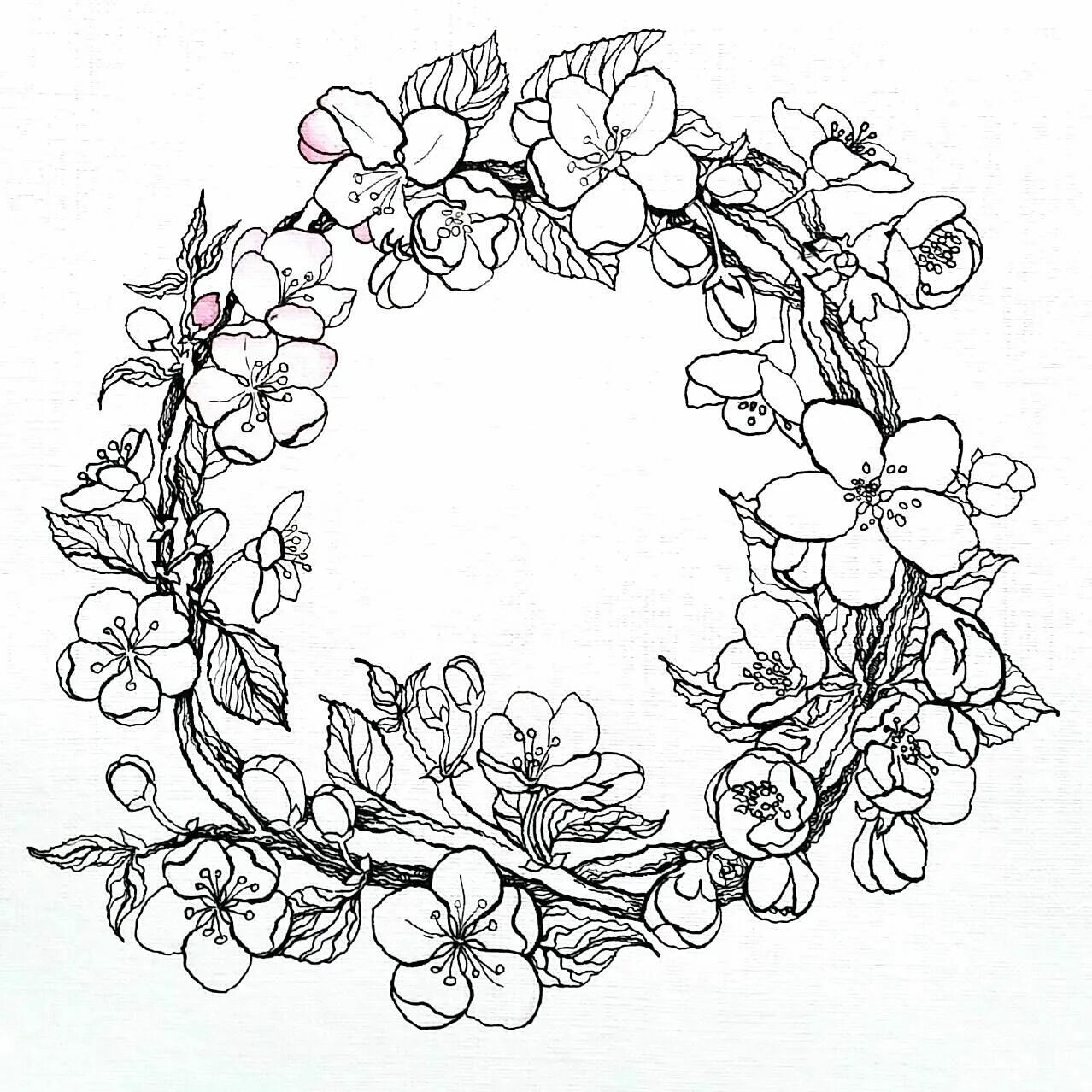 Цветочный узор круговой. Венок раскраска для детей. Венок рисунок. Венок из цветов гиафика. Круглый цветочный орнамент.
