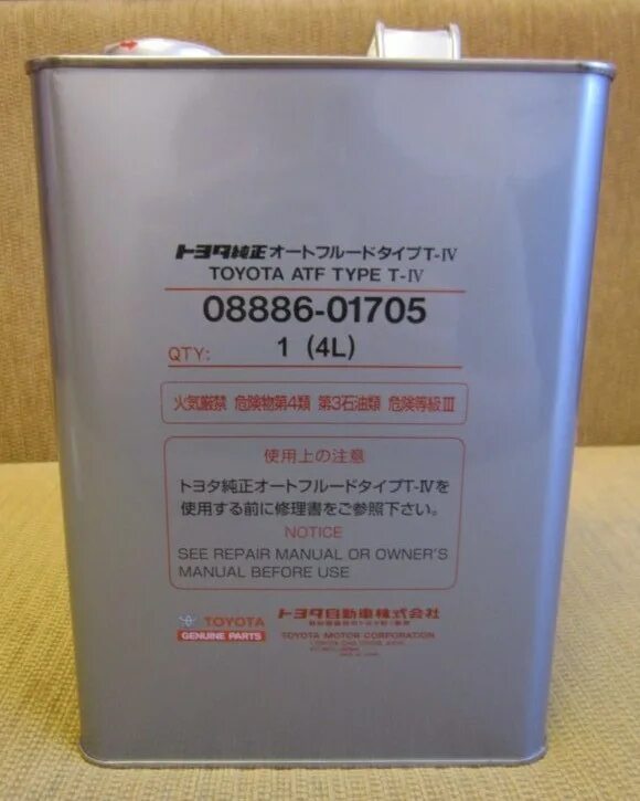 Масло toyota type iv. 08886-81015 Toyota ATF Type t-4. 0888601705 Toyota ATF Type t-IV 4 Л. Тойота 08886-01705. ATF Type 4 Toyota.