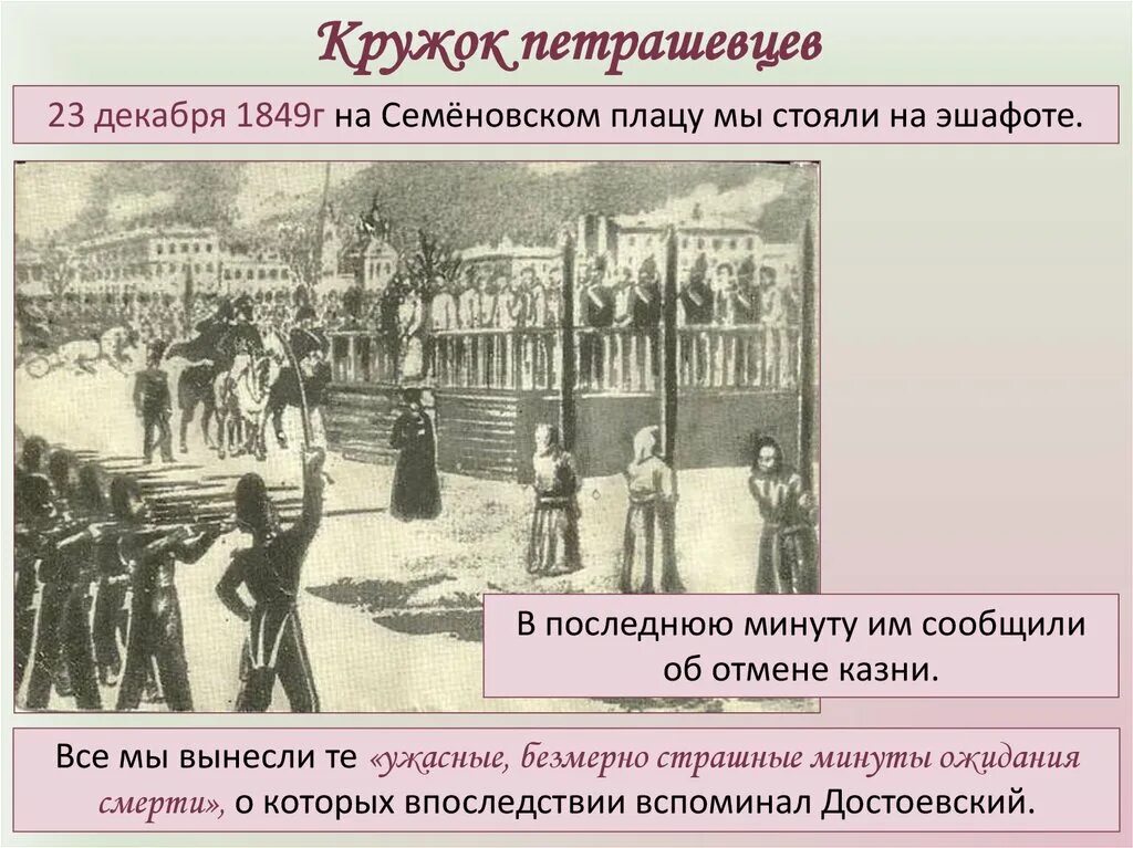 В последствии вспомнил. Кружок петрашевцев (1845-1849). Петрашевцы 1849. Достоевский расстрел петрашевцев. Кружок петрашевцев.