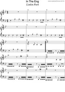 Linkin park in the end ноты