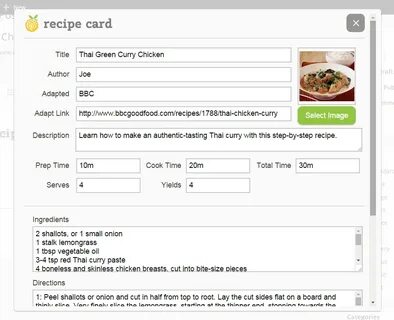 Recipe files