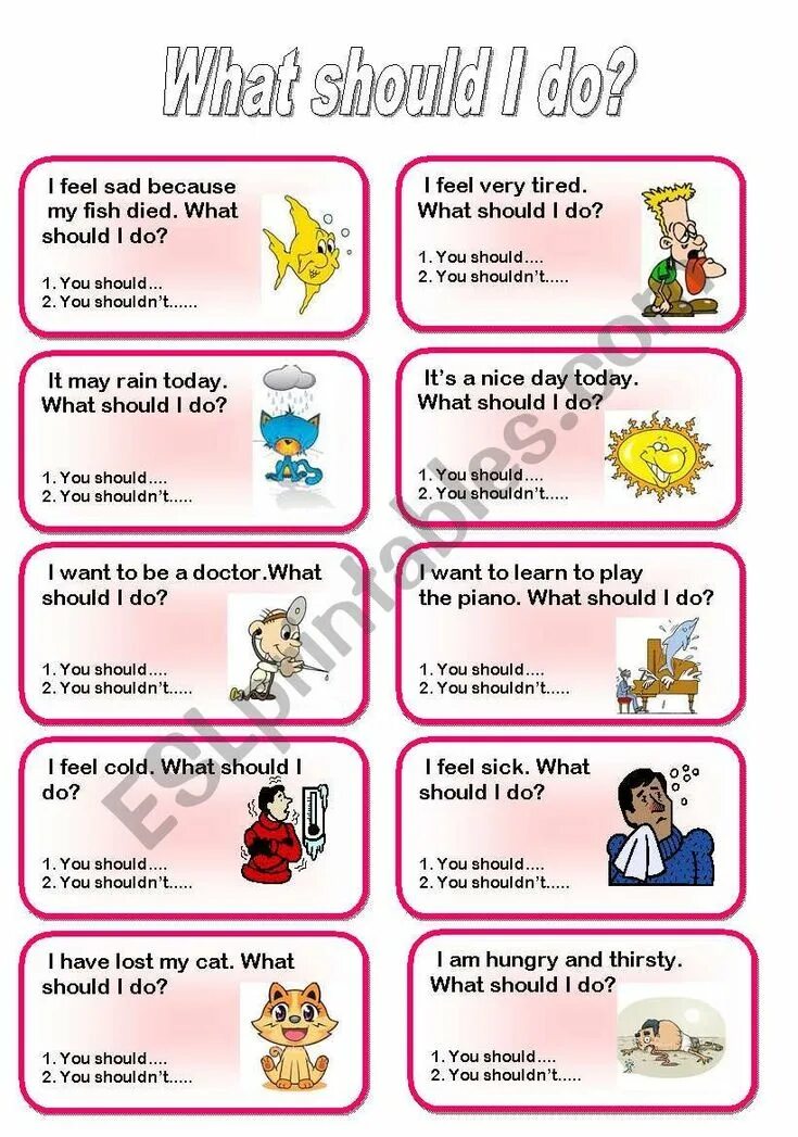 What should i do game. Should задания. to have карточки. should worksheets for kids. should speaking cards.