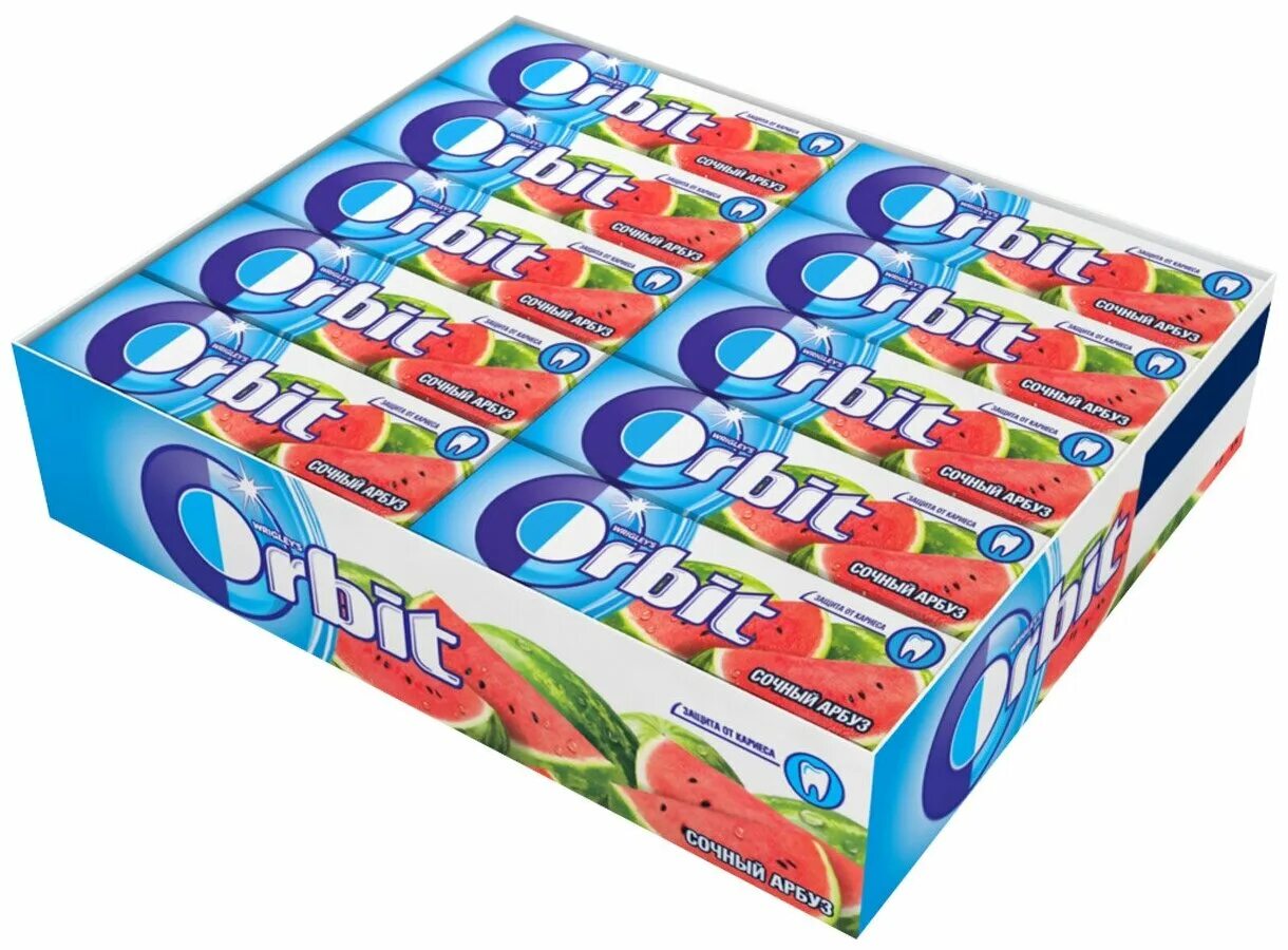 Нежен ж р. Orbit жевательная резинка нежная мята 14гр. Нежен ж р. Orbit white xxl сочное яблоко 20,4г. Orbit освежающая мята, без сахара, 13.