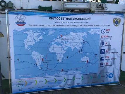 Карта маршрутов судов