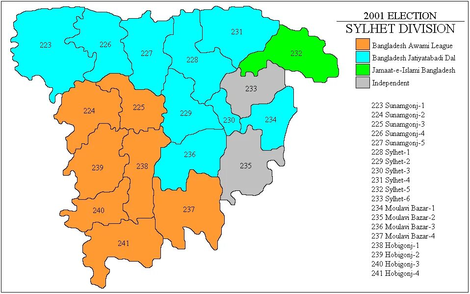 Выборы 2001 года. Карта выборы 2001.