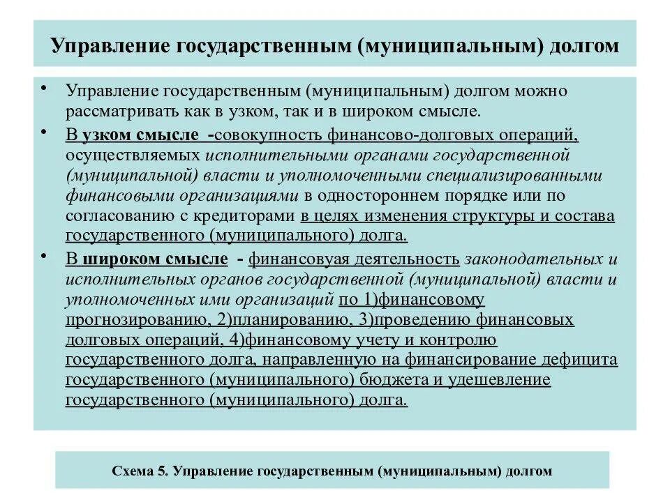 Долговой отдел. Правовое регулирование государственного и муниципального долга. Управление муниципальным долгом. Понятие государственного и муниципального долга. Этапы управления государственным и муниципальным долгом.