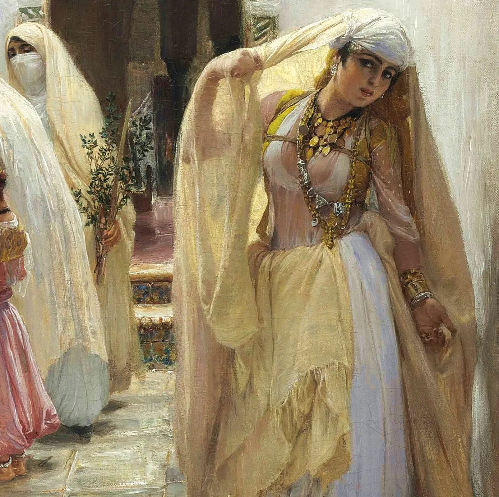 Veil painting. Гарем Султана Сулеймана. Османская Империя наложницы Султана. Frederick_Arthur гарем. Фредерик Артур Бриджмен у фонтана.