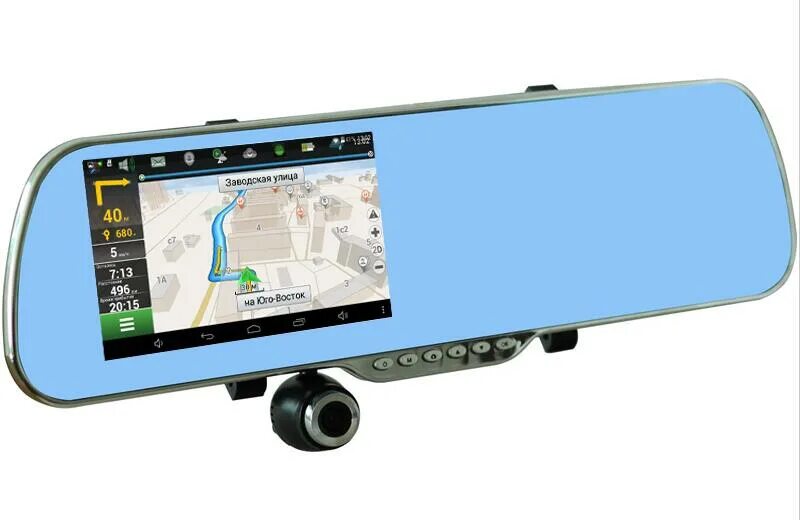 Регистратор зеркало 12" g122 STS 2k GPS. 5 Inch DVR GPS Navigator зеркало. Зеркало-видеорегистратор с сенсорным экраном, 5 дюймов, Android, Wi-Fi, GPS. Жпс навигатор с видеорегистратором 9 дюймов.