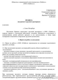 Локально нормативный акт образец
