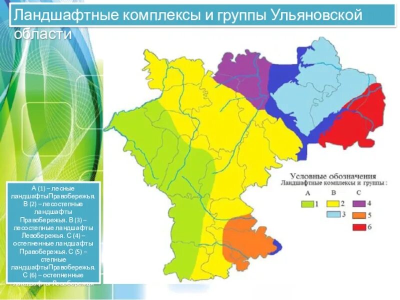 Климатическая карта Ульяновской области. Районы Ульяновской области. Природные зоны Ульяновской области. Ландшафт Ульяновской области.