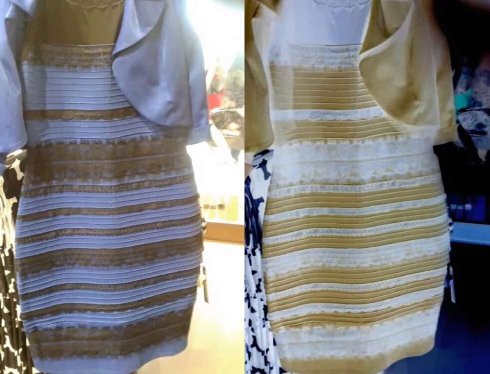 Выбери синий или черный. Бело-золотое платье иллюзия. Платье разного цвета. Платье синее или золотое. Бело золотистое платье.