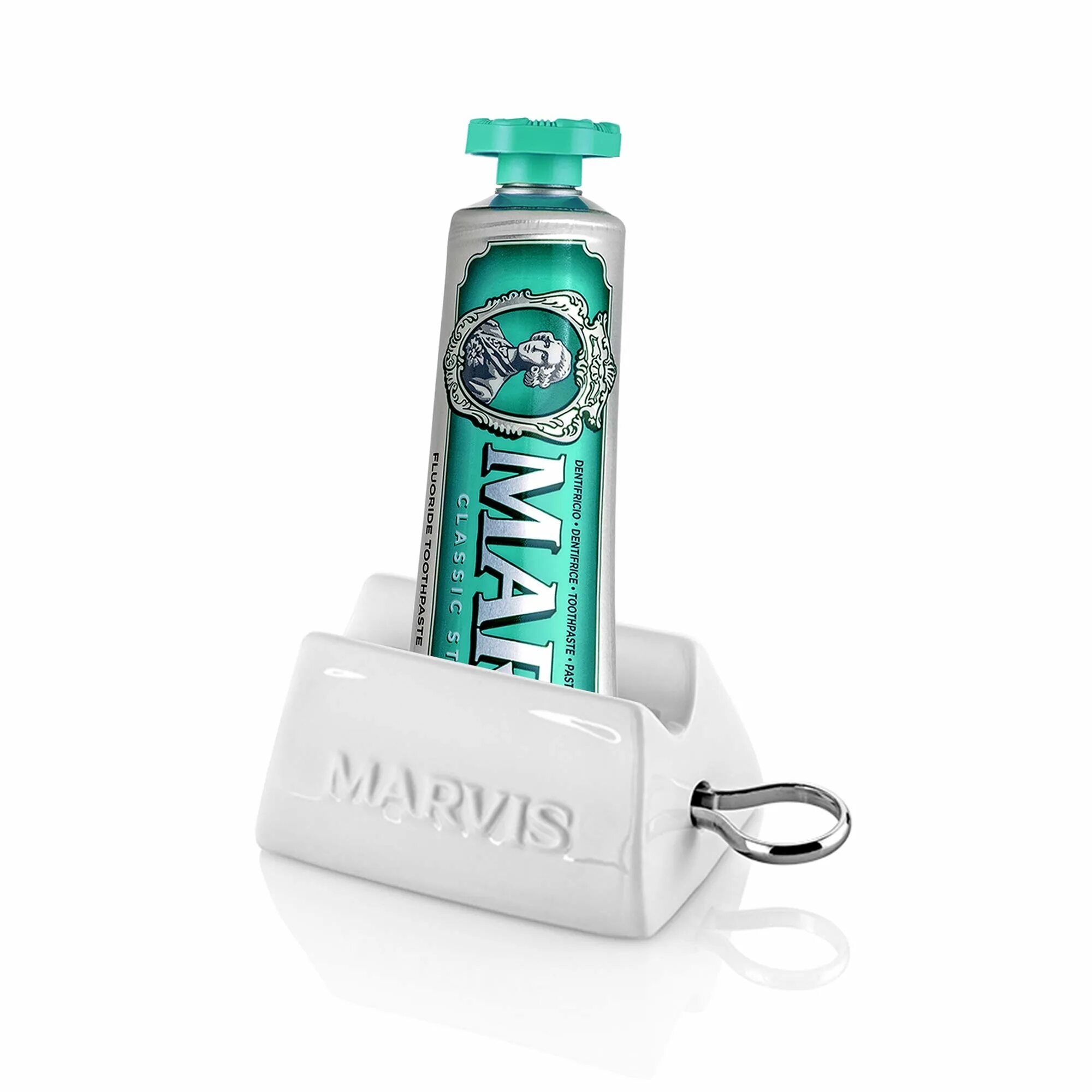 Зубная паста с дозатором купить. Диспенсер для зубной пасты Marvis. Marvis Toothpaste Squeezer. Marvis держатель пасту. Marvis керамический держатель для зубной пасты.