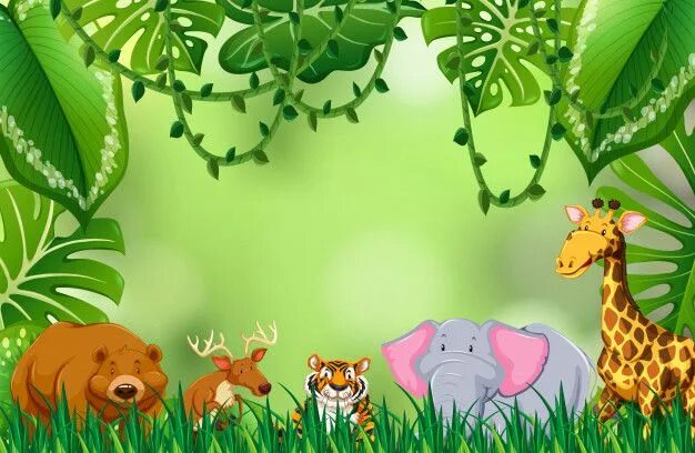 Картинки для презентации животные для детей Animals in savanna field 370228 Vector Art at Vecteezy