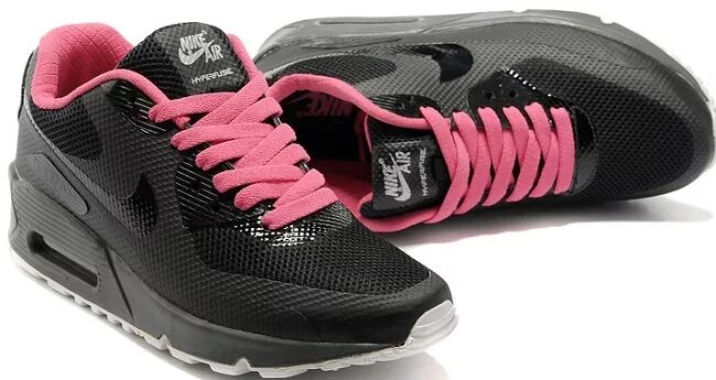 Черно розовые шнурки