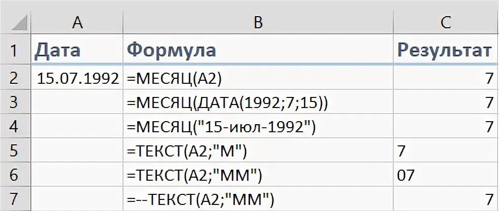 Номер месяца в excel. Выведение месяца по дате. как из даты вытащить месяц в эксель. дата какой месяц по счету.