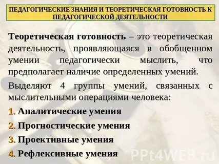 Готовность к педагогической деятельности