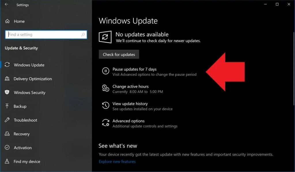 Windows 10 update. Windows 10 latest updates. Latest update installed. New update available. Find your device