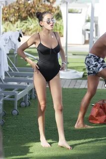 Madison Beer in Black Swimsuit -08 - GotCeleb.