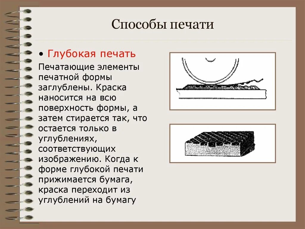 Печатающий элемент это. Печатная форма глубокой печати. Глубокая печать способы печати. Глубокая печатьпечать. Форма глубокой печати схема.