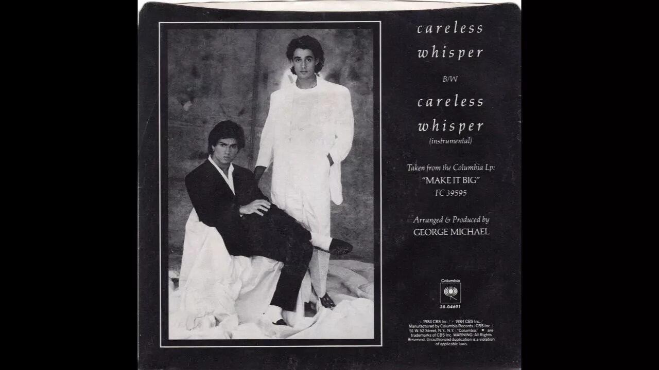 Whisper песня джорджа майкла. George Michael Careless Whisper. "George Michael & Wham" 1984' "Careless Whisper". Wham Careless Whisper. Careless Whisper фото.