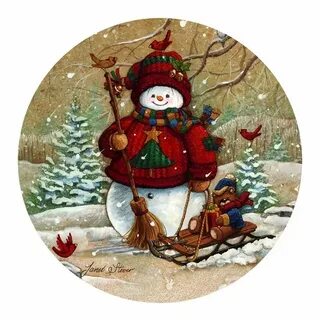 Новогодние картинки круглые